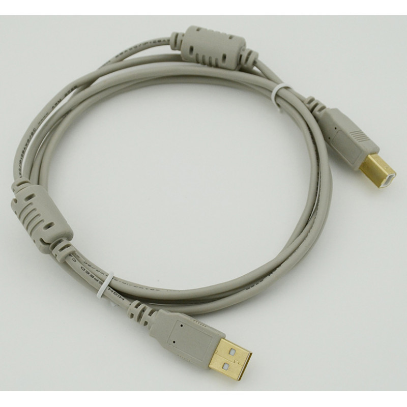 Кабель USB A(m) USB B(m) 1.8м феррит.кольца серый