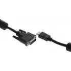 Кабель Buro HDMI (m) DVI-D (m) 10м (HDMI-19M-DVI-D-10M) феррит.кольца черный