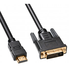 Кабель Buro HDMI-19M-DVI-D-3M HDMI (m) DVI-D (m) 3м феррит.кольца