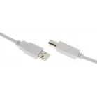 Кабель Buro USB A(m) USB B(m) 1.8м (USB2.0-AM/BM-1.8M-MG) феррит.кольца серый
