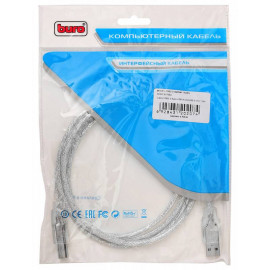 Кабель Buro USB2.0-AM/BM-Trans USB A(m) USB B(m) 1.8м прозрачный