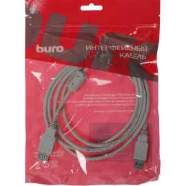 Кабель Buro USB A(m) USB A(f) 1.8м (USB2.0-AM-AF-1.8M-MG) феррит.кольца серый