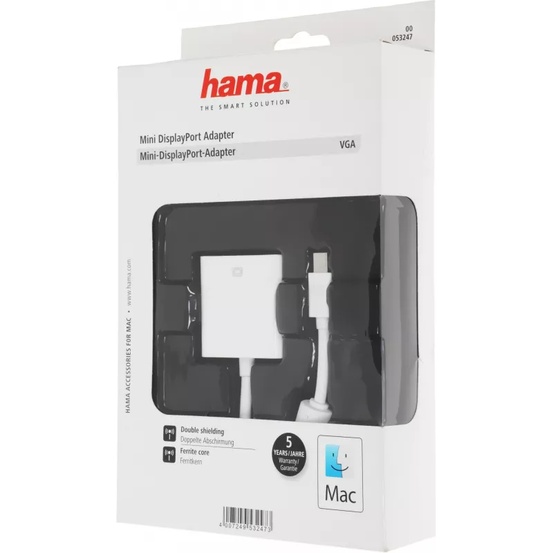 Адаптер Hama VGA (f) miniDisplayPort (m) 0.1м (00053247)