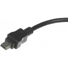 Кабель USB (f)-mini USB (m) 0.2м черный