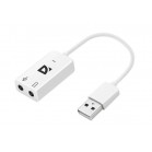 Defender Кабель-переходник / Аудиовход: 2 x 3.5 мм jack/ Аудиовыход: USB / встроенная звуковая карта.