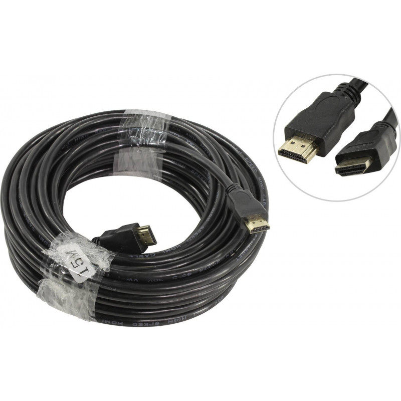Кабель цифровой TV-COM HDMI19M to HDMI19M, V1.4+3D, 15m 
