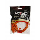 Кабель компьютер --> розетка 220V (угловая Евровилка) <VDE> 3G0,75mm2 VCOM {CE021-O} 1,8m, ОРАНЖЕВЫЙ