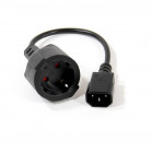 Кабель-переходник UPS->розетка VCOM (IE-320 C14 to Socket Type-F) 3Gx0,75mm VDE <CE002>