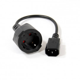 Кабель-переходник UPS->розетка VCOM (IE-320 C14 to Socket Type-F) 3Gx0,75mm VDE <CE002>