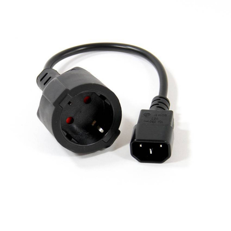 Кабель-переходник UPS->розетка VCOM (IE-320 C14 to Socket Type-F) 3Gx0,75mm VDE <CE002>