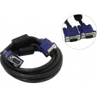 Кабель монитор-SVGA card (15M-15M) 3м 2 фильтра Aopen/Qust <ACG341AD-3M>
