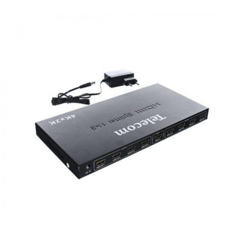 Разветвитель HDMI 1=>8 4k@30 HZ Telecom.