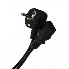 Кабель компьютер --> розетка 220V ( угловая Евровилка) <VDE> 3G*0,5mm2, 3,0m, Aopen.