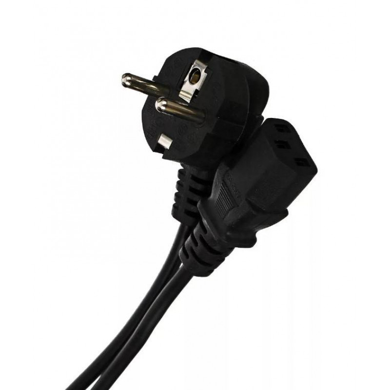 Кабель компьютер --> розетка 220V ( угловая Евровилка) <VDE> 3G*0,5mm2, 3,0m, Aopen.