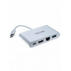 Кабель-адаптер USB3.1 Type-CM-->HDMI+USB3.0+RJ45+PD charging  VCOM <CU455>