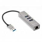 Переходник USB 3.1 Type-C -->RJ-45 1000Mbps +3 USB3.0, Aluminum Shell, 0.2м Telecom <TA311C>