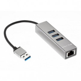 Переходник USB 3.1 Type-C -->RJ-45 1000Mbps +3 USB3.0, Aluminum Shell, 0.2м Telecom <TA311C>