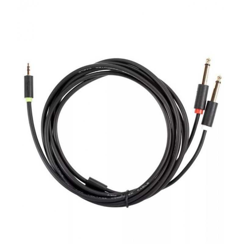 Кабель-адаптер 3.5ST(M)/2X6.35 ST(M), 3м, Telecom PRO 