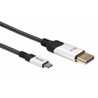 Кабель-адаптер USB 3.1 Type-Cm --> DP(m) 8K@60Hz, 1.8m , Alumi Shell,VCOM