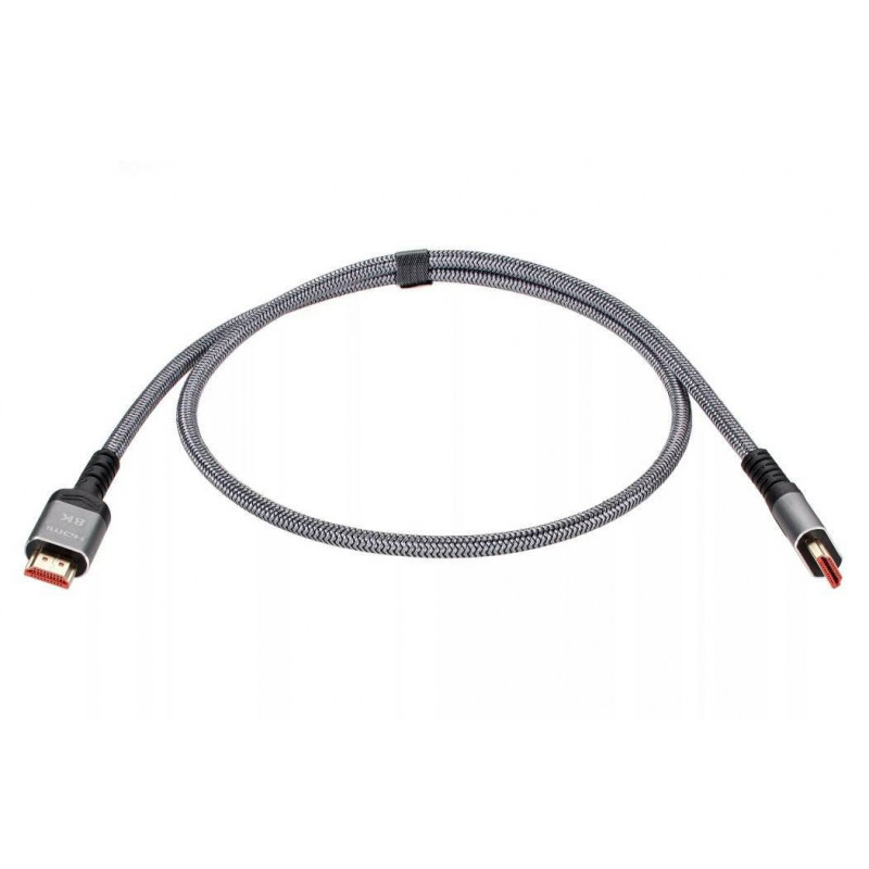 Кабель HDMI 19M/M,ver. 2.1 8KX60Hz (Econom) оплетка 1m iOpen <ACG859A-1.0>
