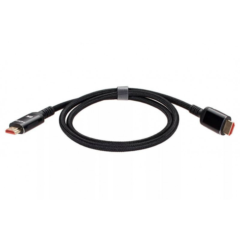 Кабель HDMI 19M/M,ver. 2.1 8KX60Hz (Econom) оплетка 1m iOpen <ACG859B-1.0>