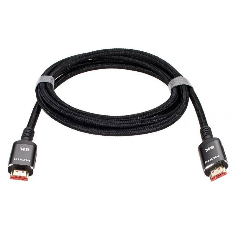 Кабель HDMI 19M/M,ver. 2.1 8KX60Hz (Econom) оплетка 2m iOpen <ACG859B-2.0>