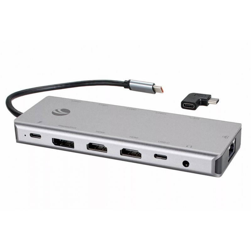 Адаптер TypeC -->(2HDMI+DP)4K*60Hz+3USB3.0+TC+USB2.0+RJ45+SD+TF+PD+audio+TCадаптер, VCOM <4706>