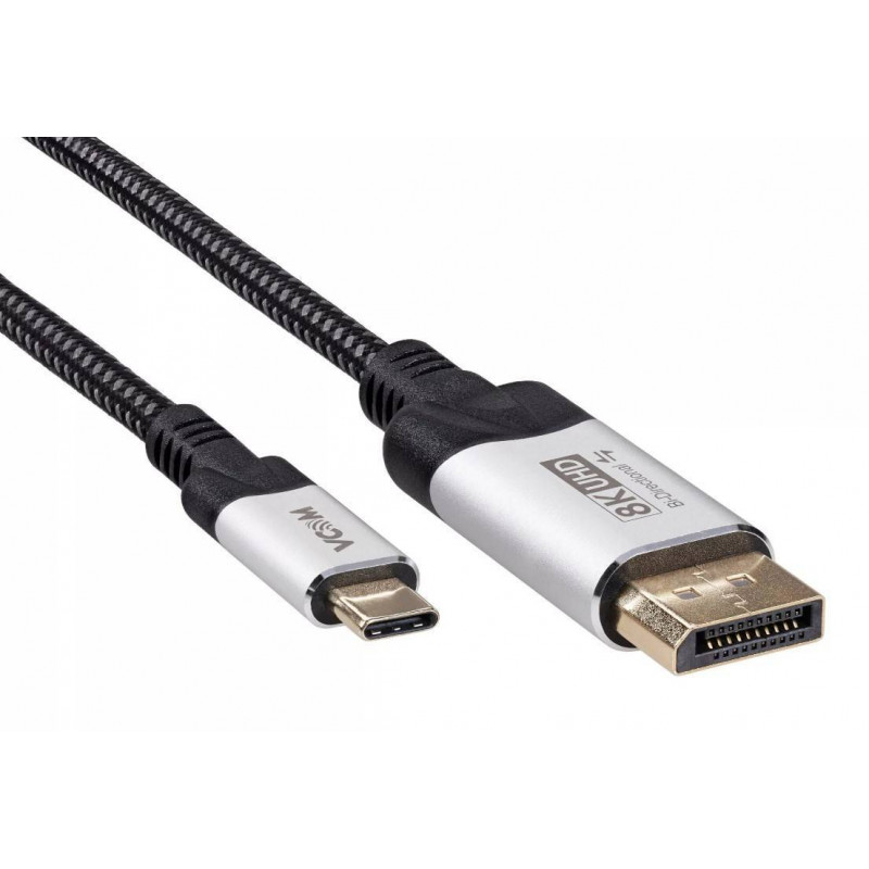 Кабель-адаптер DP A(m) <-->USB 3.1 Type-Cm,bi-direct, 8K@60Hz, 1.8m , VCOM <CU422VB-1.8>
