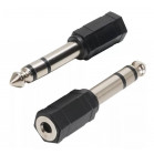 Переходник аудио стерео 6.35мм M (штекер) --> 3.5мм F (гнездо) VCOM <CA546>