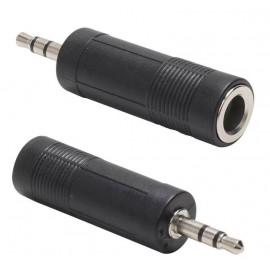 Переходник аудио стерео 3.5мм M (штекер) --> 6.35мм F (гнездо) VCOM <CA545>