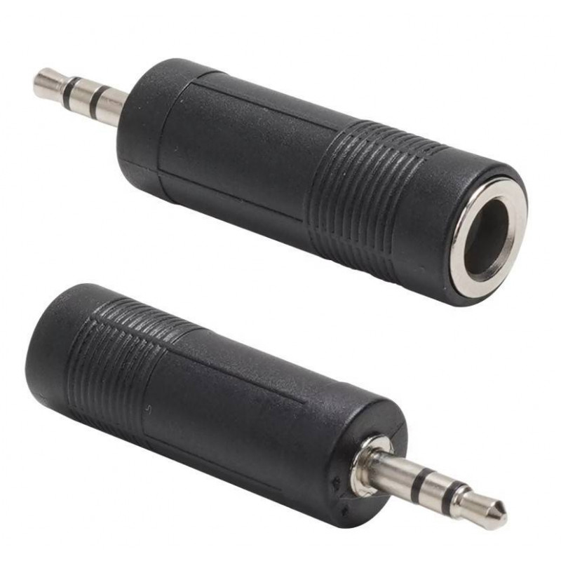 Переходник аудио стерео 3.5мм M (штекер) --> 6.35мм F (гнездо) VCOM <CA545>