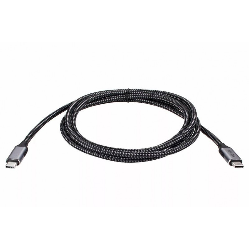 Кабель USB3.2 Gen2X2, CM->CM, 20Gbs, 100WT, 4KX60Hz, All shell, 1m  VCOM <CU420M-1M>