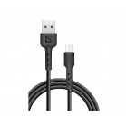 Defender Кабель F181, USB 2.0 (AM) - microUSB 2.0 (BM), 1метр, 2.4А, нейлоновая оплетка, чёрный