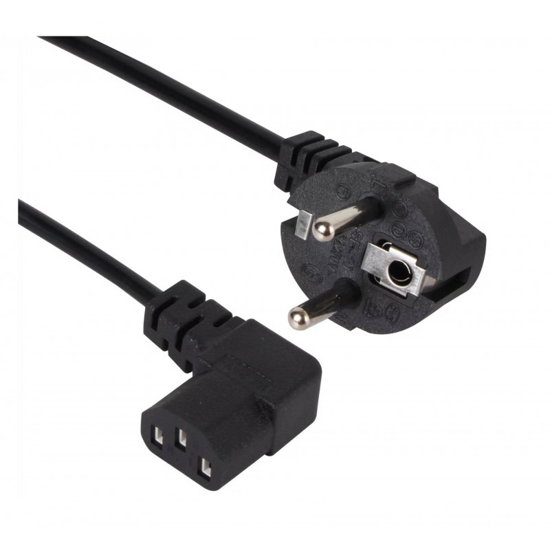 Кабель комп - розетка 220V EU (угол-угол) 3m, iOpen <ACE021R-3.0M>