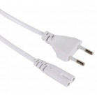 Кабель для аудио-видео техники IEC-320-C7, 2-pin 1,8m ,белый, iOpen<ACE023-W-1.8M>