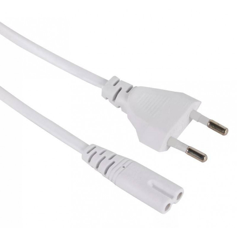 Кабель для аудио-видео техники IEC-320-C7, 2-pin 1,8m ,белый, iOpen<ACE023-W-1.8M>
