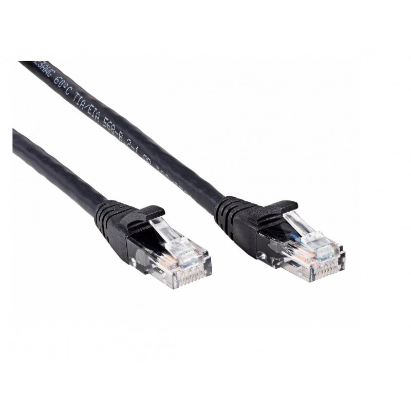 Патчкорд литой iOpen (7/0.20) UTP кат.6 черный 2m <ANP612B-BK-2M>