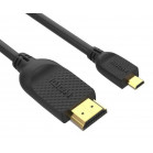 Кабель HDMI-19M --MicroHDMI-19M ver 2.0 1.8m, медь,  VCOM <CG587-1.8M>