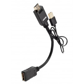 Кабель-переходник HDMI(M) +USB---> DP(F) 0.15m  4K*60Hz VCOM<CG599E>