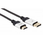 Кабель-переходник DisplayPort M-> HDMI M 4K@60Hz 1.8m VCOM (CG608M-1.8M)