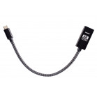 Кабель-адаптер USB3.1 Type-Cm --> HDMI A(f) 8K@60Hz, 0.2m, медь,Telecom <TCC022>