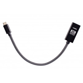 Кабель-адаптер USB3.1 Type-Cm --> HDMI A(f) 8K@60Hz, 0.2m, медь,Telecom <TCC022>