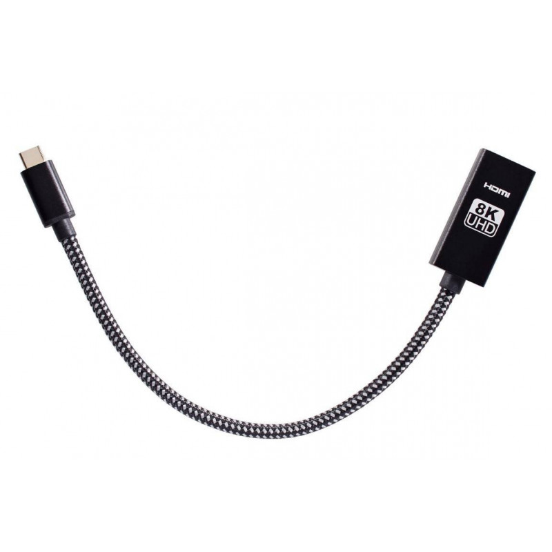 Кабель-адаптер USB3.1 Type-Cm --> HDMI A(f) 8K@60Hz, 0.2m, медь,Telecom <TCC022>