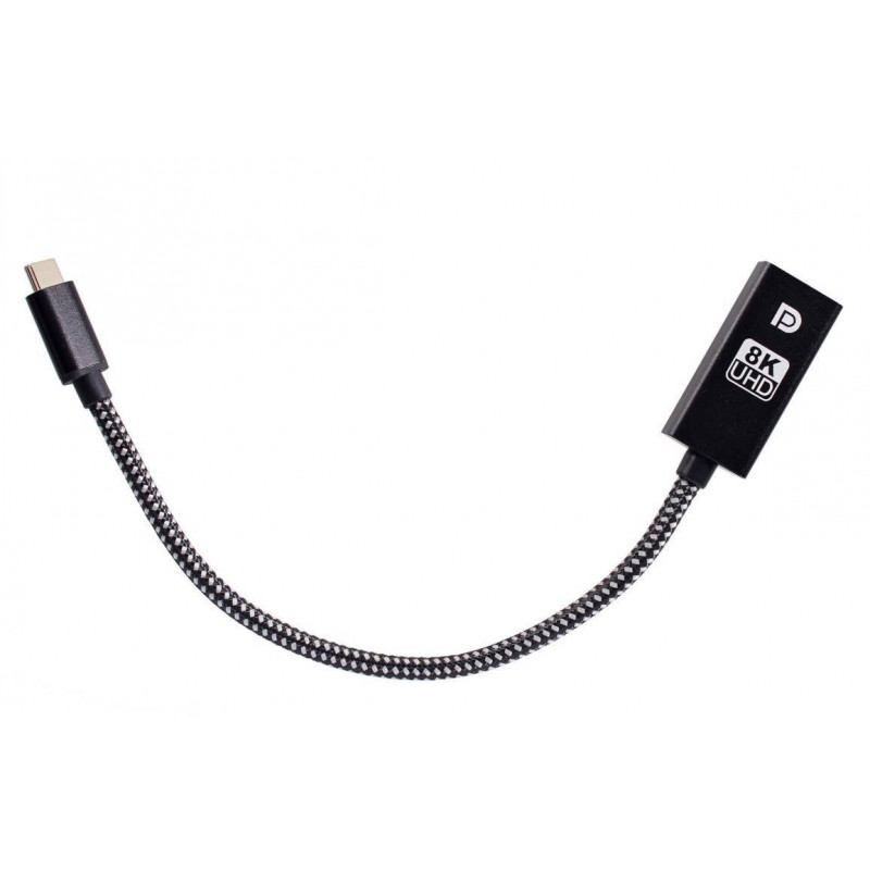 Кабель-адаптер USB3.1 Type-Cm --> DP A(f) 8K@60Hz, 0.2m, медь,Telecom <TCC026>