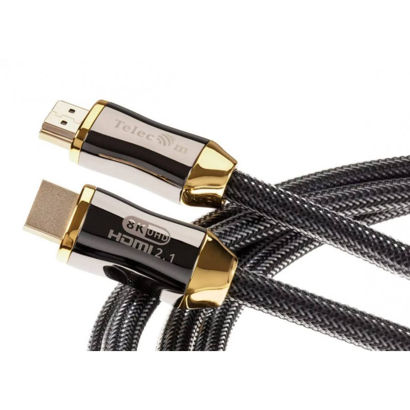 Кабель HDMI 19M/M,ver. 2.1, 8K@60 Hz 3m метал разъемы, медь, Telecom <TCG300-3M>