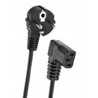 Кабель компьютер - розетка EU угловой  220V <1.8м> Telecom <TP021DA-1.8-BK>