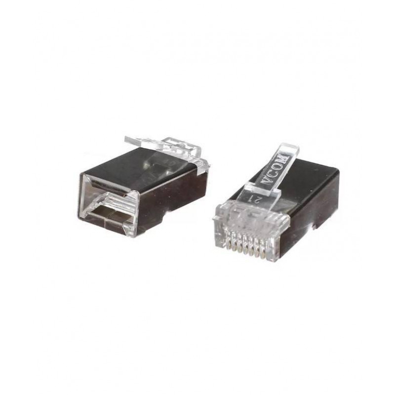 Коннекторы RJ45 8P8C для FTP кабеля 5 кат. экранированные, 20шт, VCOM <VNA2230-1/20>