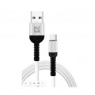 Defender Кабель F167, USB 2.0 (AM) - Type C, 1метр, 2.4А, нейлоновая оплетка, белый.