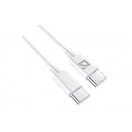 Defender Кабель F182, Type-C (M) - Type-C (M), 2 метра, Power Delivery 30Вт, TPE оплетка, белый.