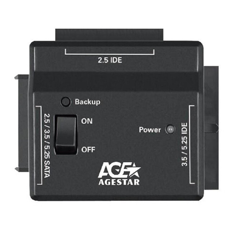 Адаптер-переходник для HDD AgeStar FUBCP2 IDE SATA пластик черный 2.5